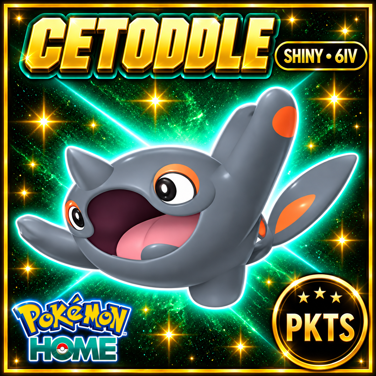 Shiny Cetoddle Pokémon HOME 6IV Competitive Battle Ready - Image 1