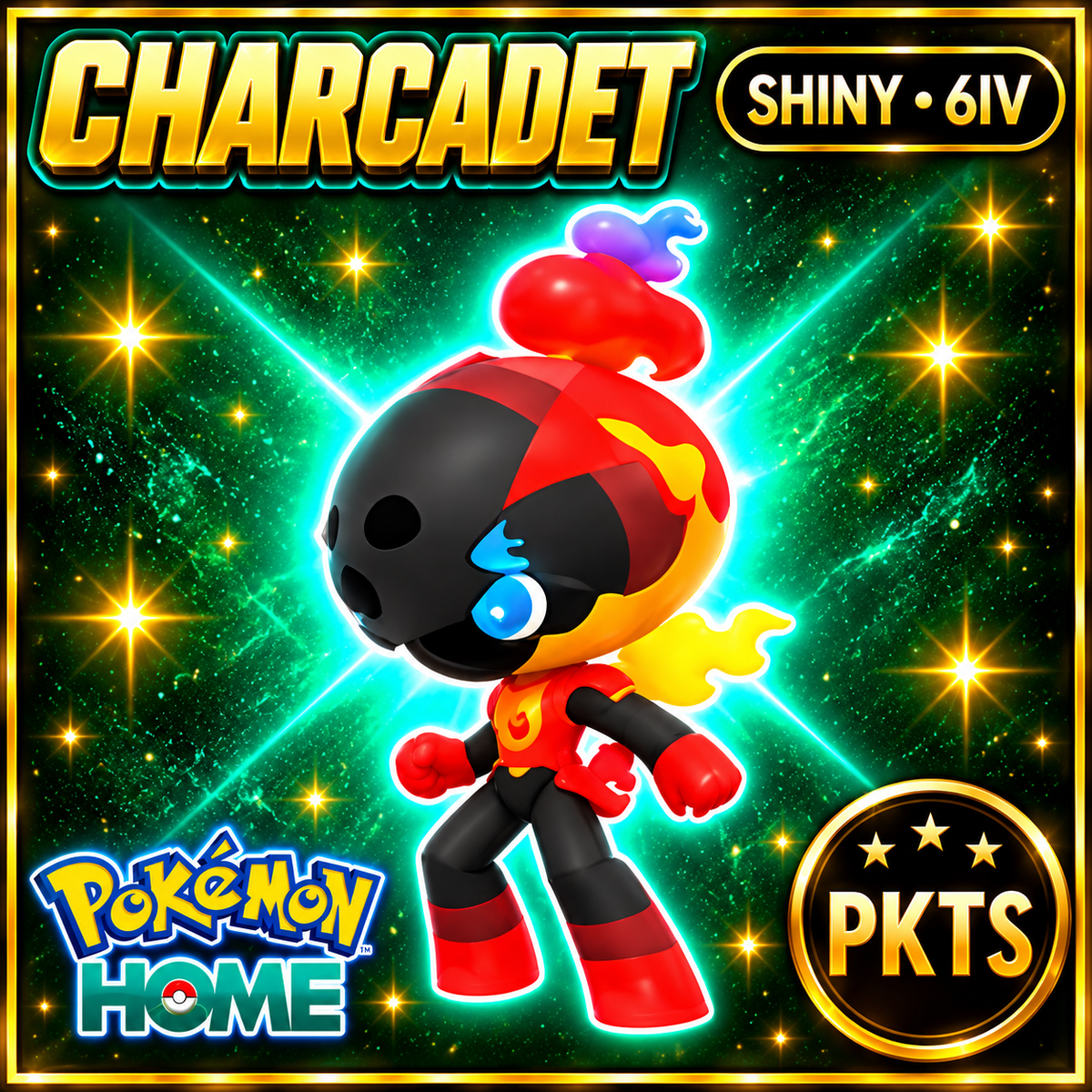 Shiny Charcadet Pokémon HOME 6IV Competitive Battle Ready - Image 1