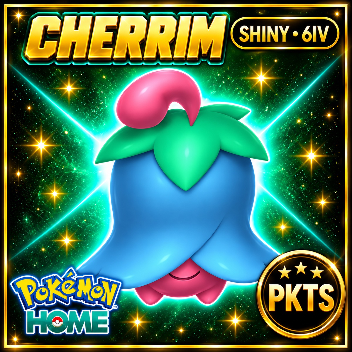 Shiny Cherrim Pokémon HOME 6IV Competitive Battle Ready - Image 1