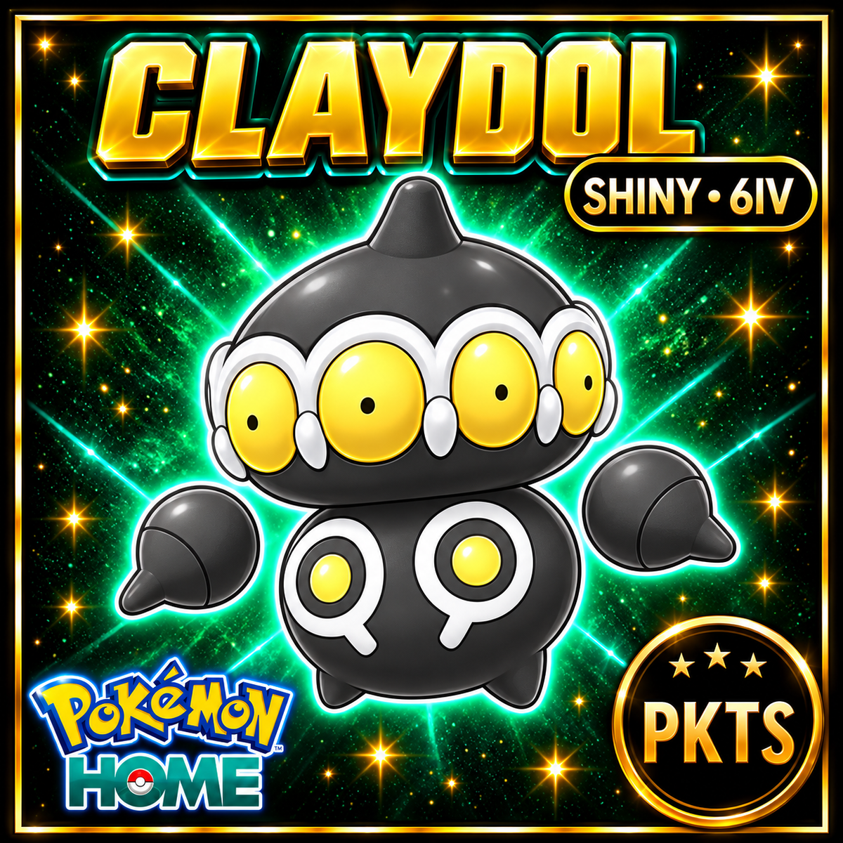 Shiny Claydol Pokémon Sword Shield 6IV PKTS Image 1