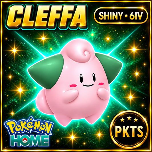 Shiny Cleffa. Pokémon HOME delivery only; no transfer back to FRLG.