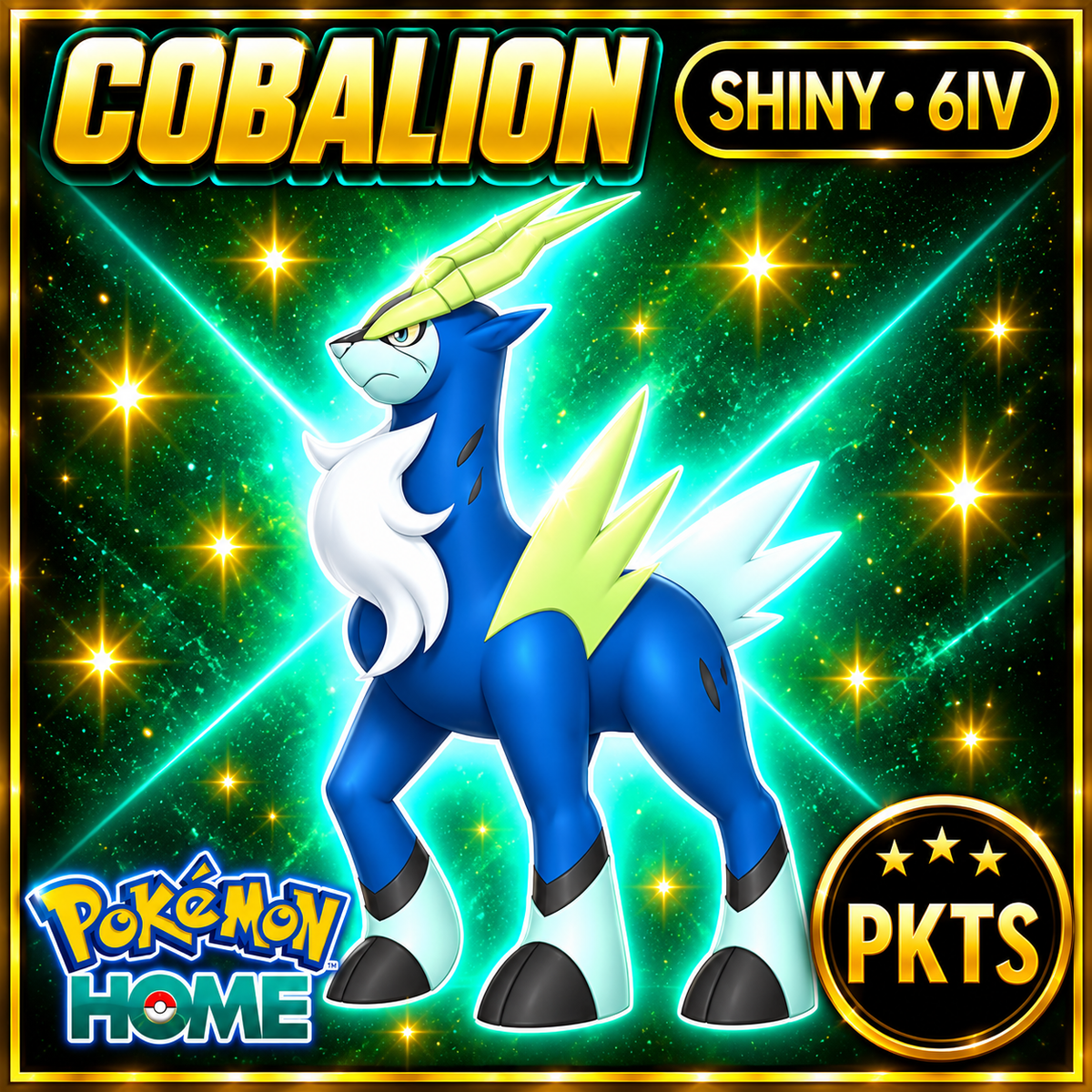 Shiny Cobalion Pokémon HOME 6IV Competitive Battle Ready - Image 1