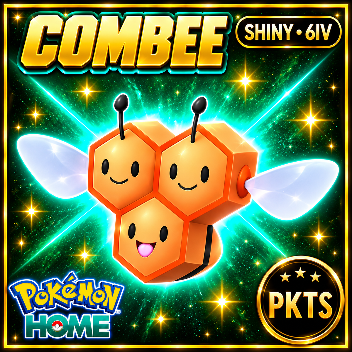 Shiny Combee Pokémon HOME 6IV Competitive Battle Ready - Image 1
