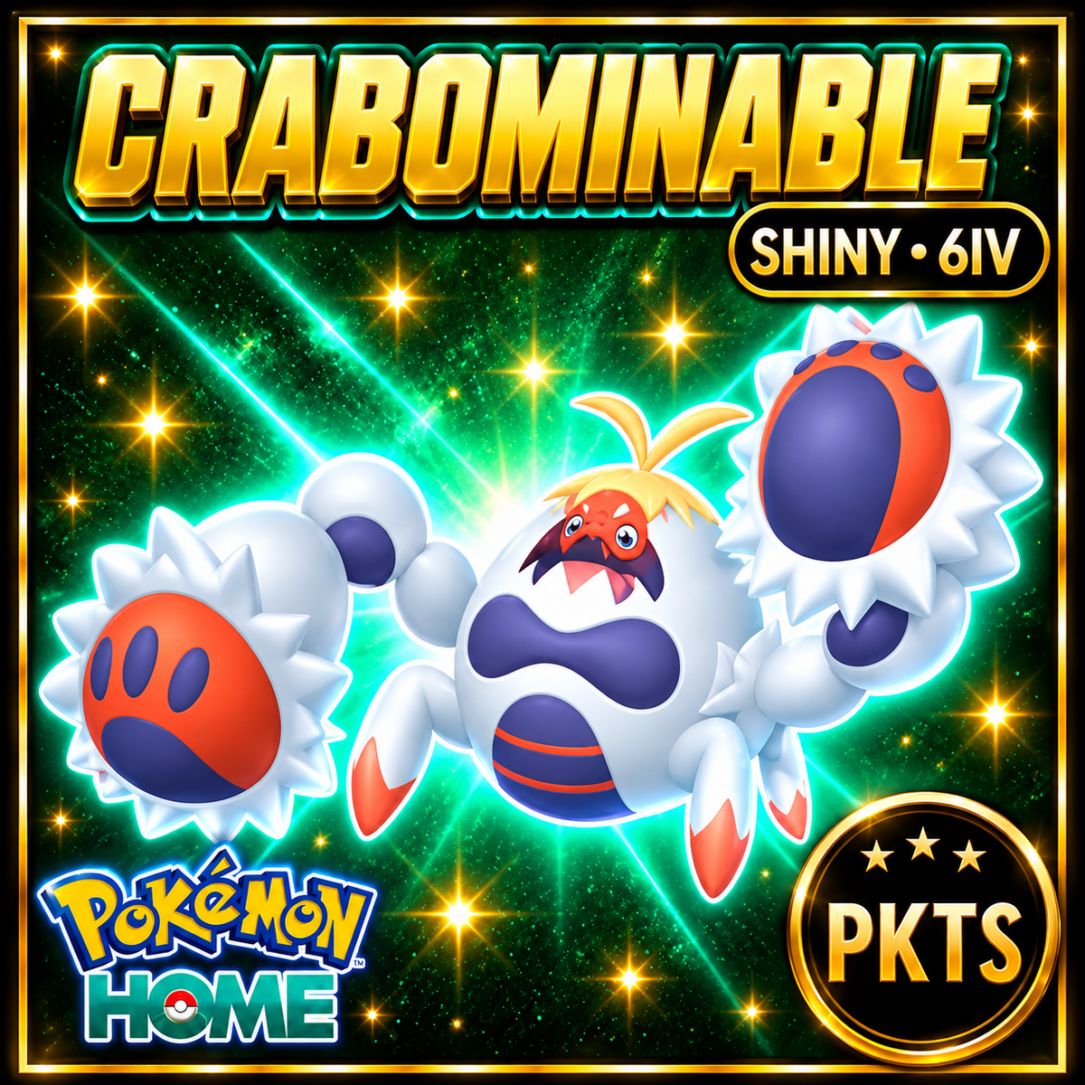 Shiny Crabominable Pokémon HOME 6IV Competitive Battle Ready - Image 1