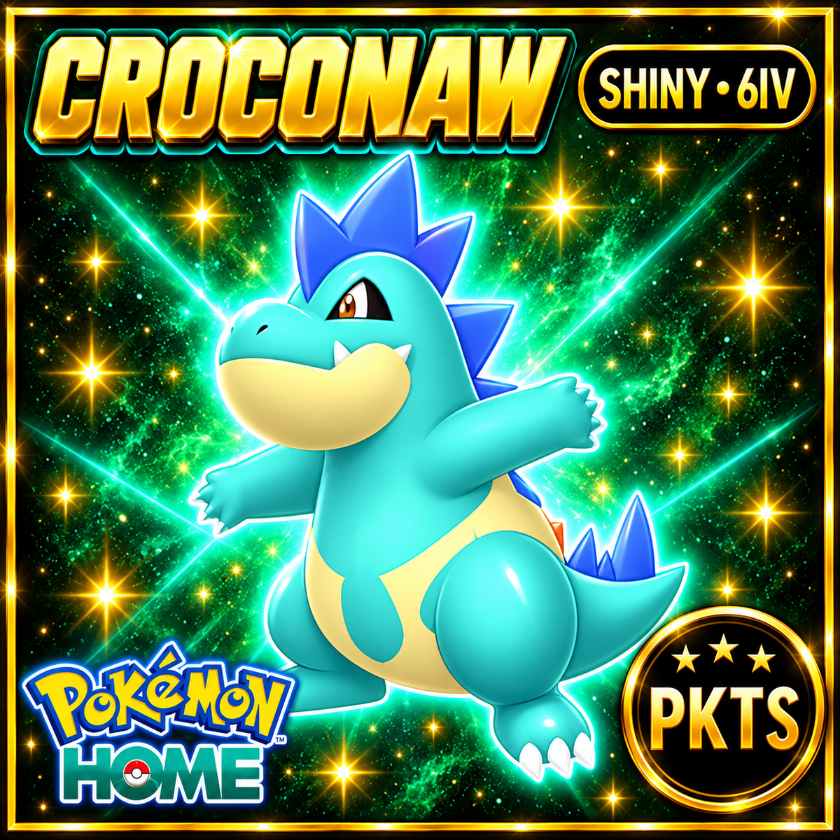 Shiny Croconaw Pokémon HOME 6IV Competitive Battle Ready - Image 1