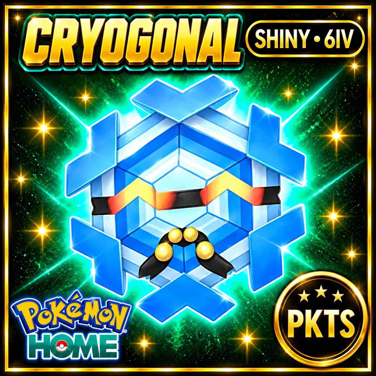 Shiny Cryogonal Pokémon HOME 6IV Competitive Battle Ready - Image 1