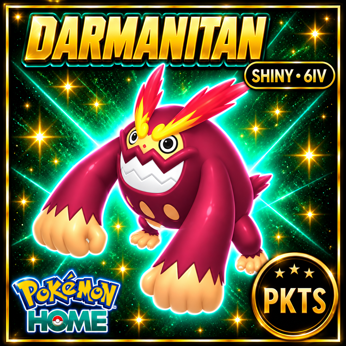 Shiny Darmanitan Pokémon HOME 6IV Competitive Battle Ready - Image 1