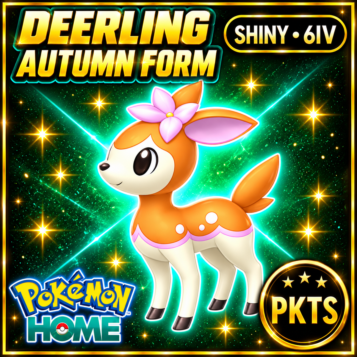 Shiny Deerling Autumn Form Pokémon HOME 6IV Competitive Battle Ready - Image 1