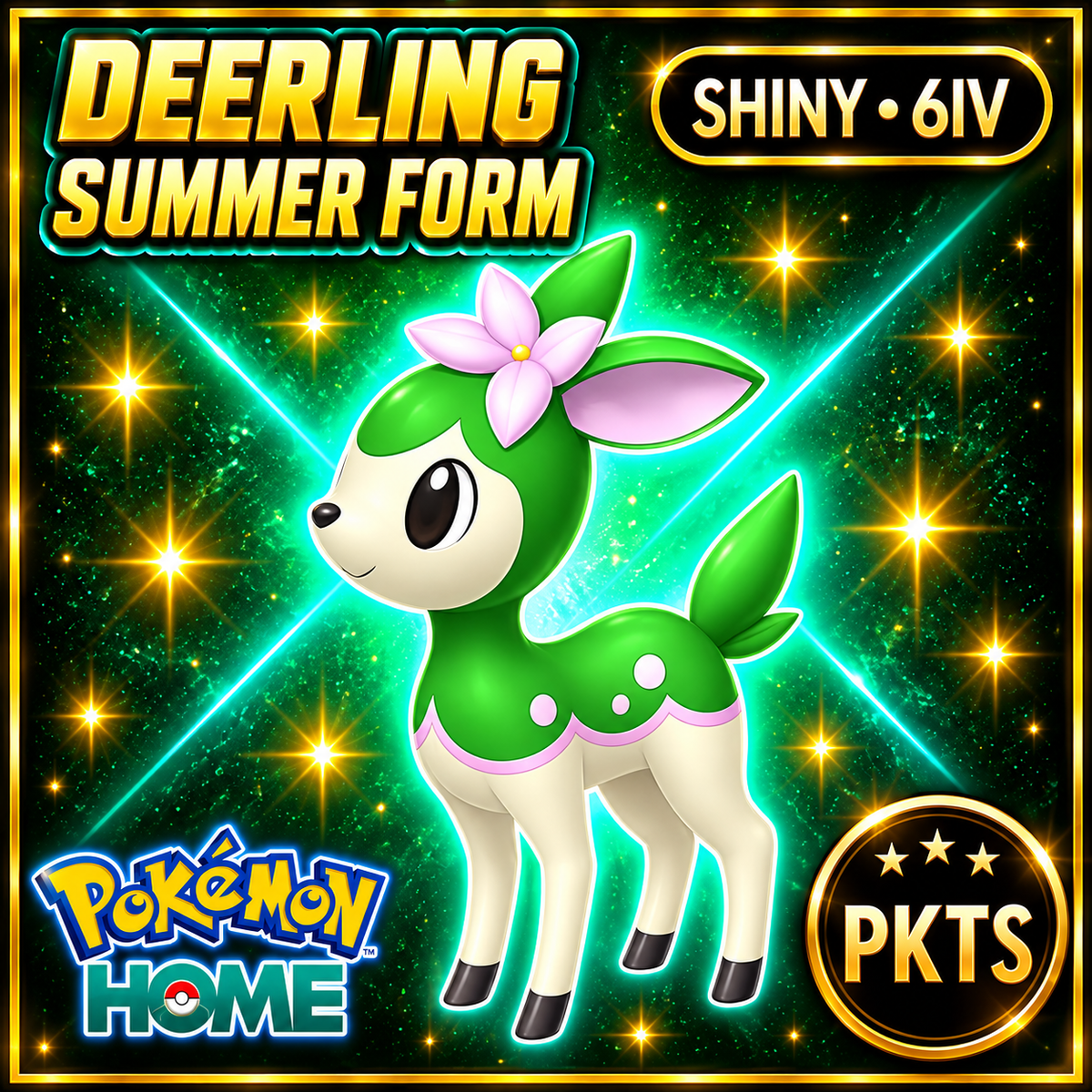 Shiny Deerling Summer Form Pokémon HOME 6IV Competitive Battle Ready - Image 1