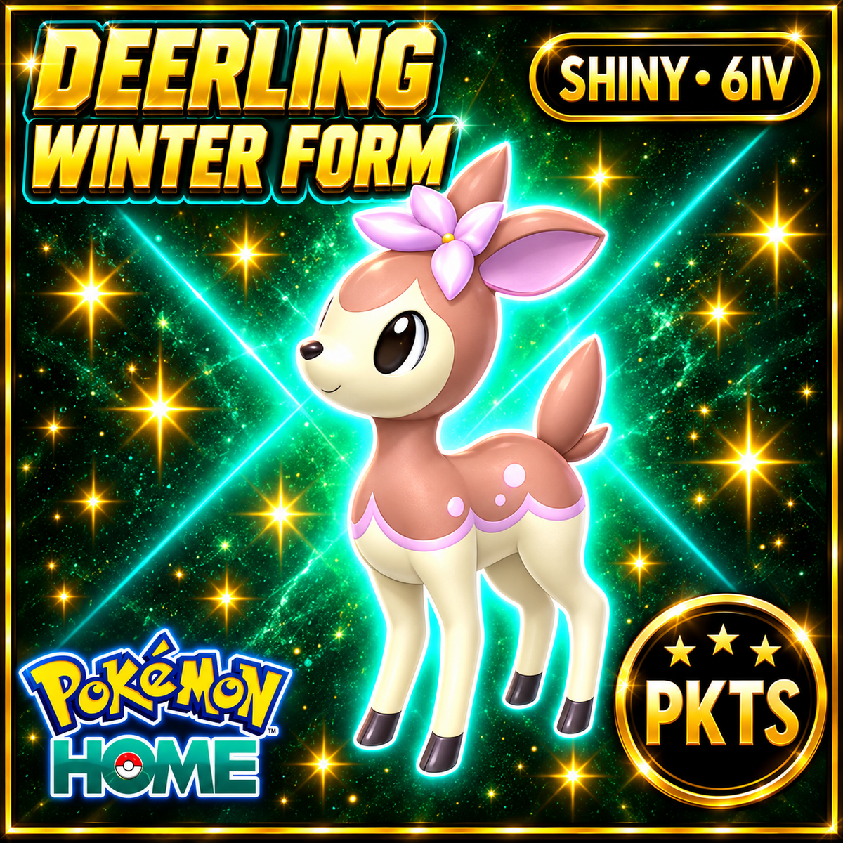 Shiny Deerling Winter Form Pokémon HOME 6IV Competitive Battle Ready - Image 1