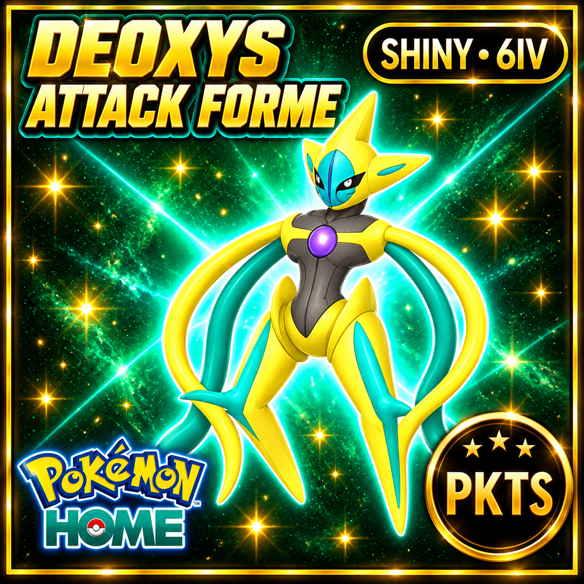Shiny Deoxys Attack Forme Pokémon HOME 6IV Competitive Battle Ready - Image 1