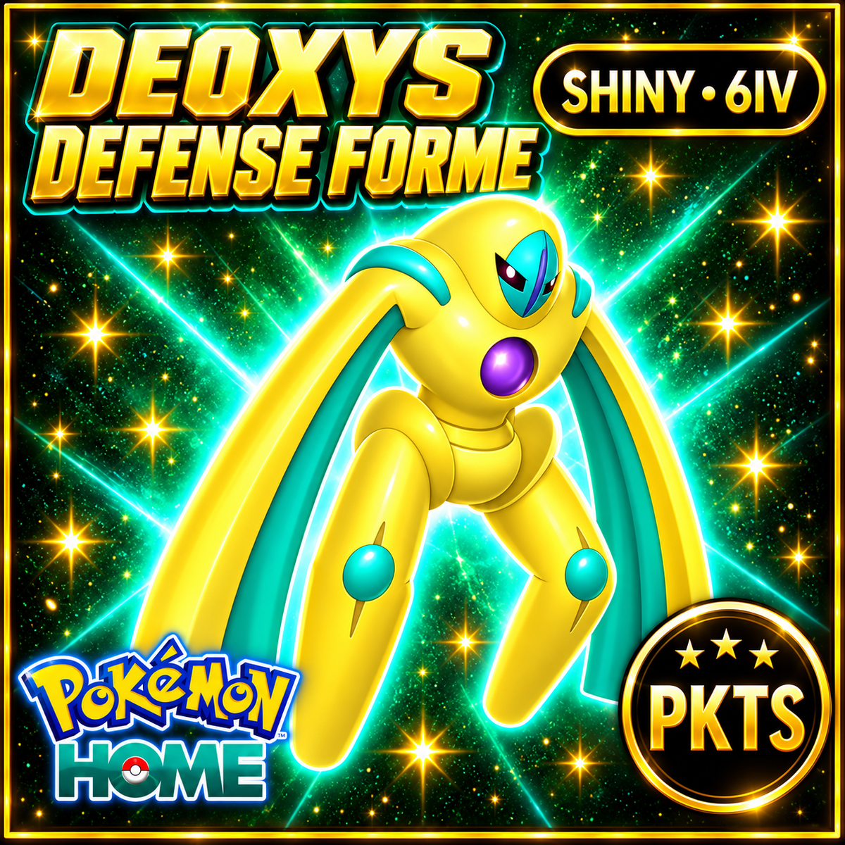 Shiny Deoxys Defense Forme Pokémon HOME 6IV Competitive Battle Ready - Image 1