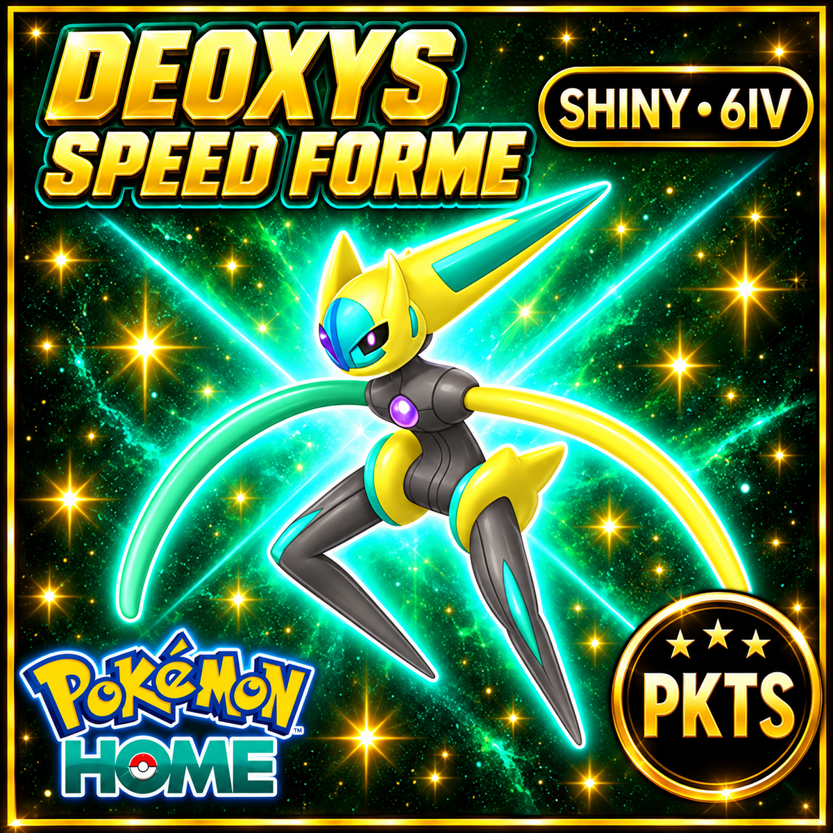 Shiny Deoxys Speed Forme Pokémon HOME 6IV Competitive Battle Ready - Image 1