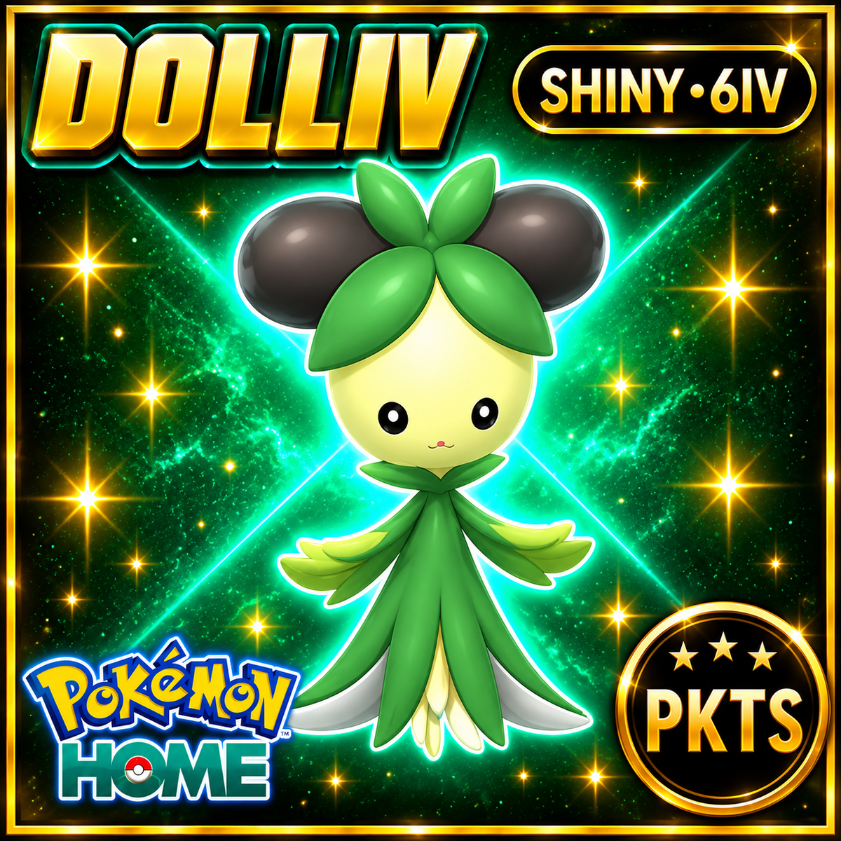 Shiny Dolliv Pokémon HOME 6IV Competitive Battle Ready - Image 1