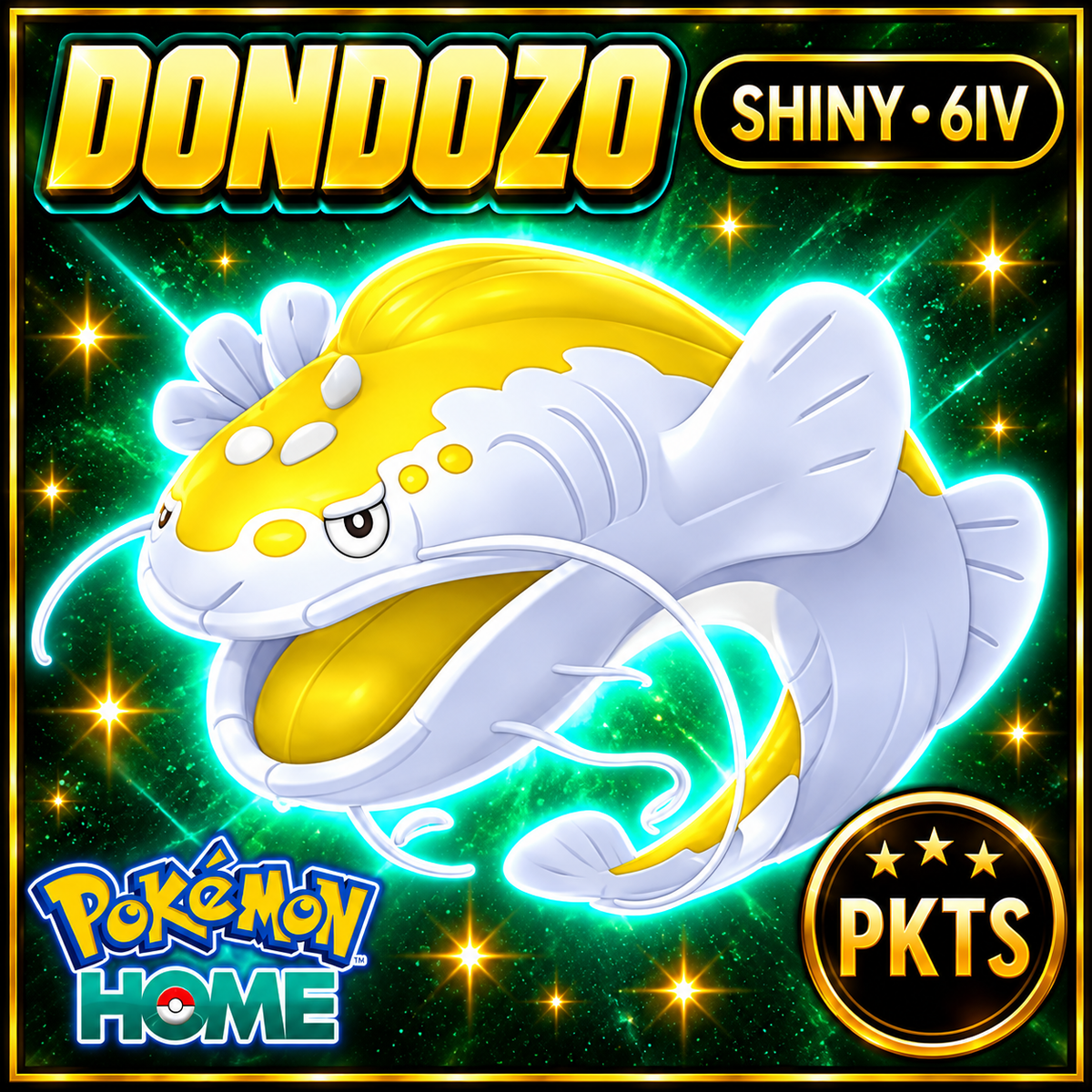 Shiny Dondozo Pokémon HOME 6IV Competitive Battle Ready - Image 1