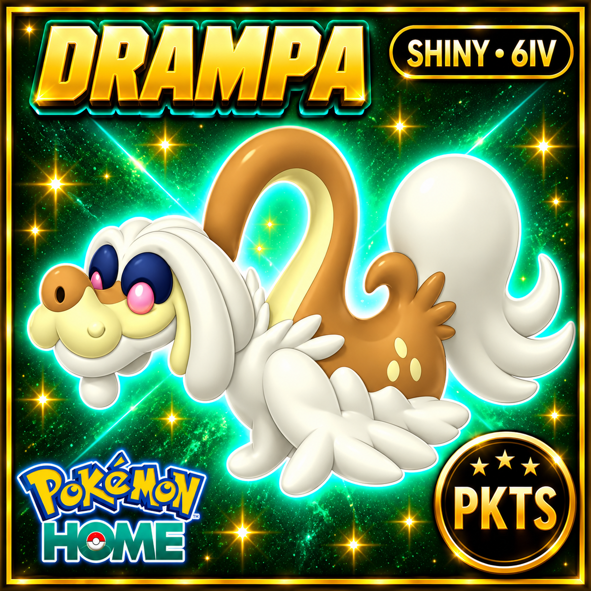 Shiny Drampa Pokémon HOME 6IV Competitive Battle Ready - Image 1