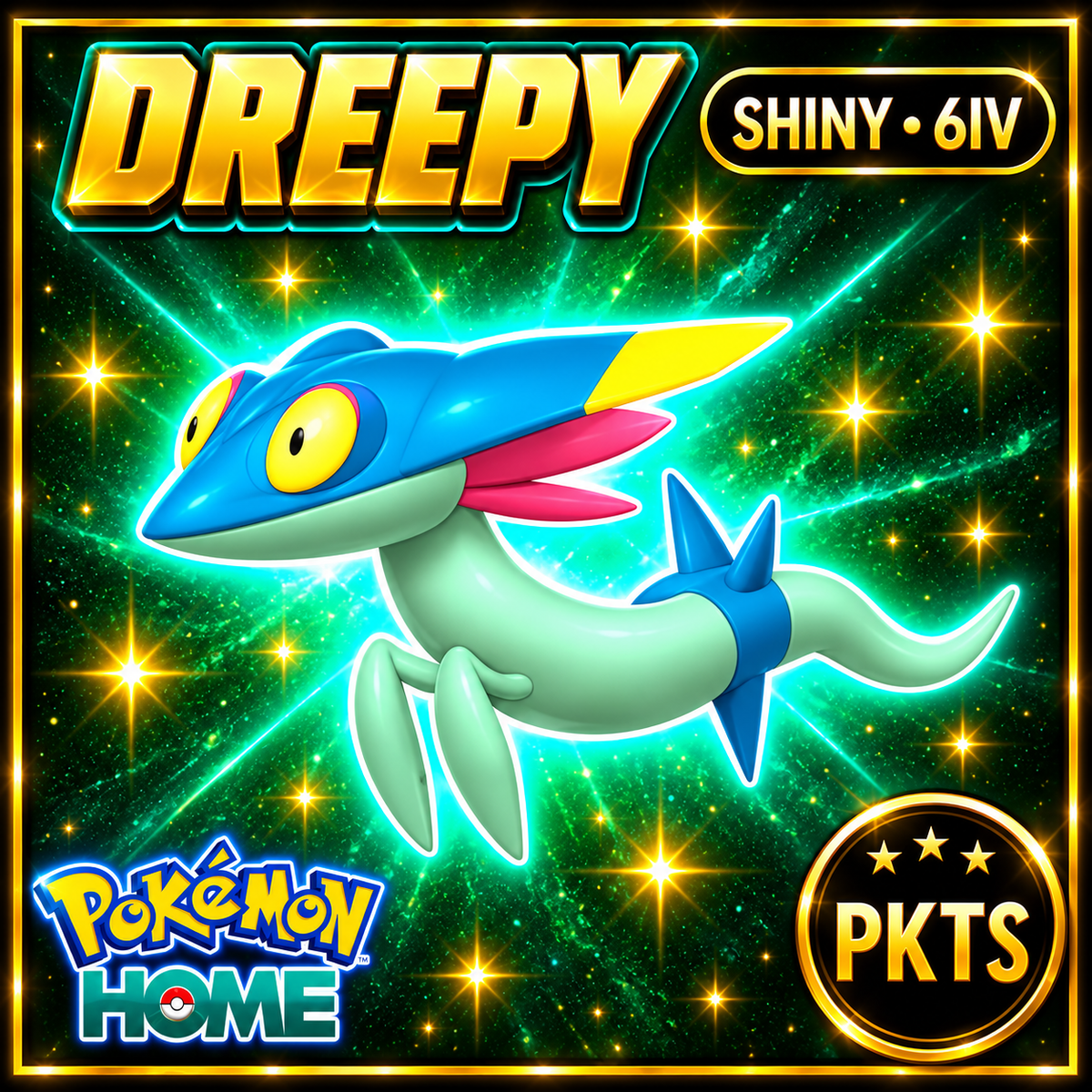 Shiny Dreepy Pokémon HOME 6IV Competitive Battle Ready - Image 1