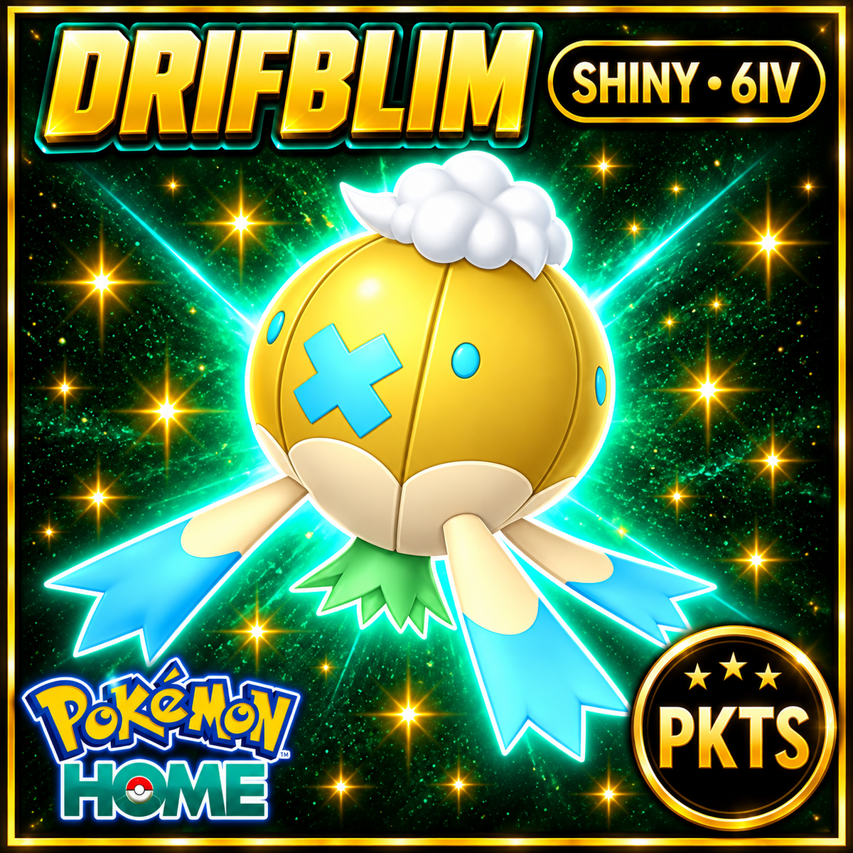 Shiny Drifblim Pokémon HOME 6IV Competitive Battle Ready - Image 1