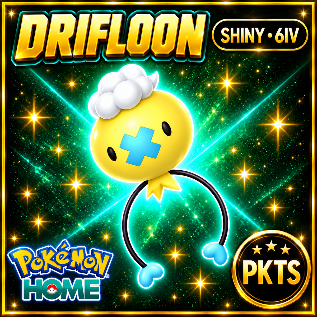 Shiny Drifloon Pokémon HOME 6IV Competitive Battle Ready - Image 1