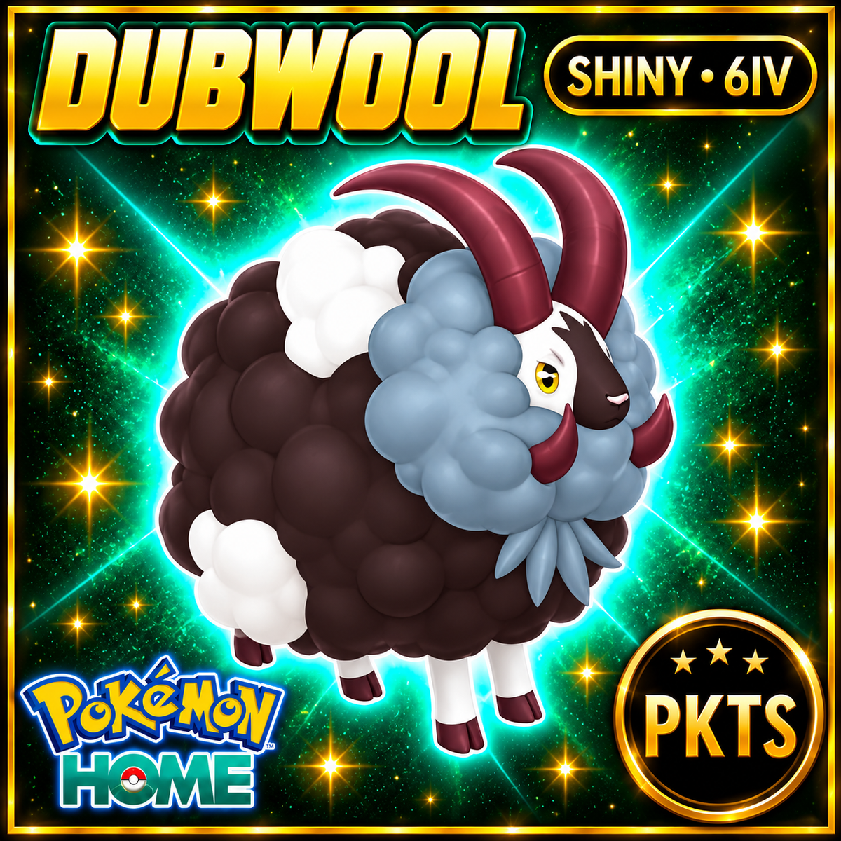 Shiny Dubwool Pokémon HOME 6IV Competitive Battle Ready - Image 1