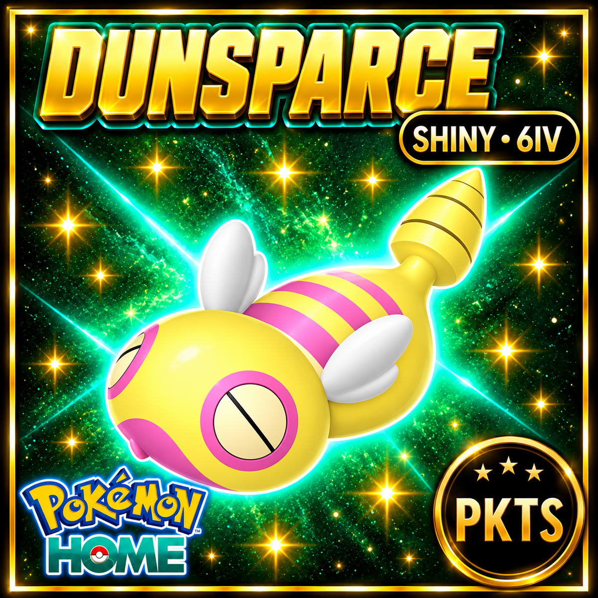 Shiny Dunsparce Pokémon HOME 6IV Competitive Battle Ready - Image 1
