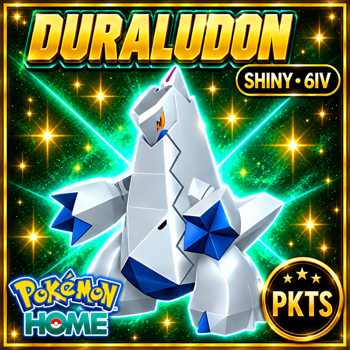 Shiny Duraludon Pokémon HOME 6IV Competitive Battle Ready - Image 1