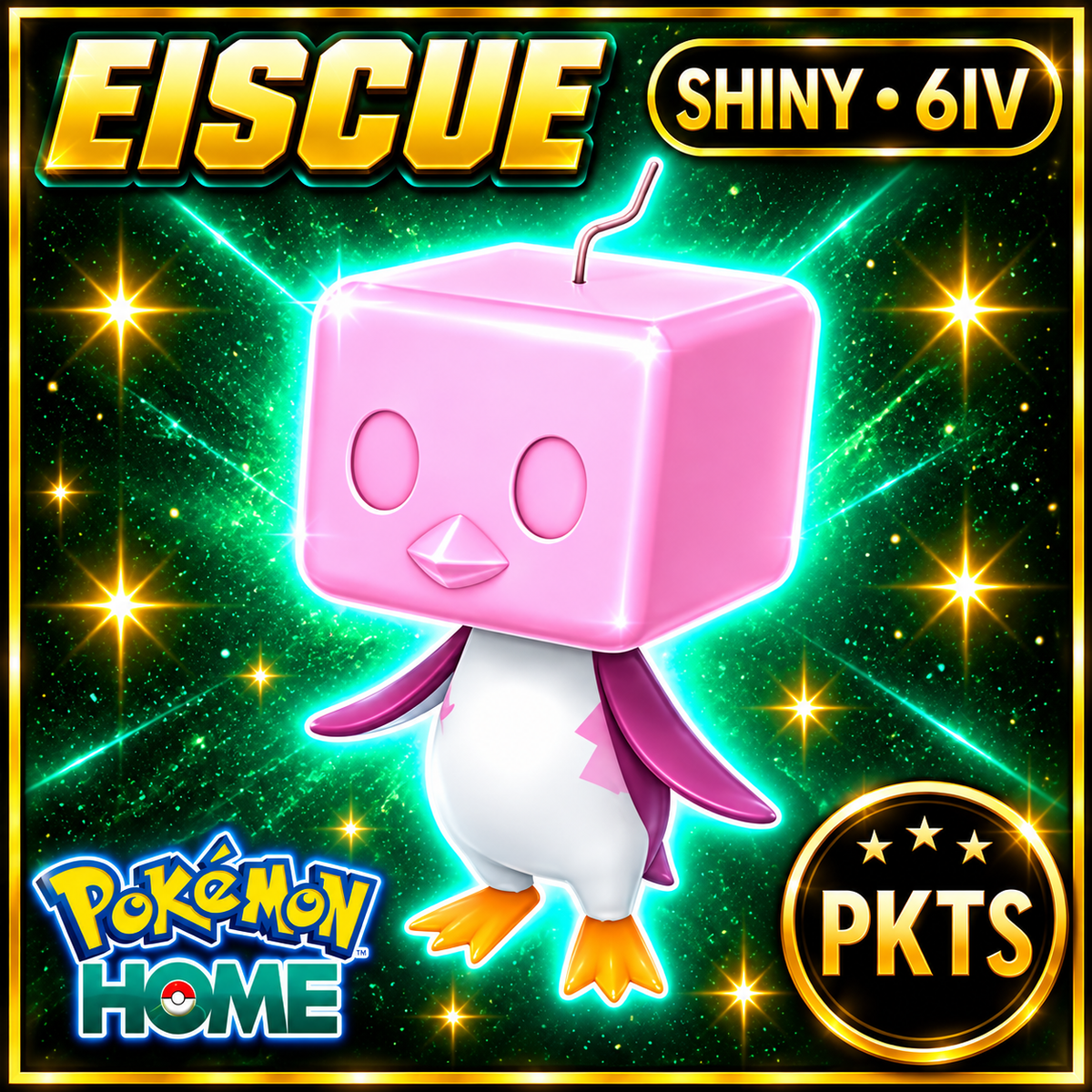 Shiny Eiscue Pokémon HOME 6IV Competitive Battle Ready - Image 1