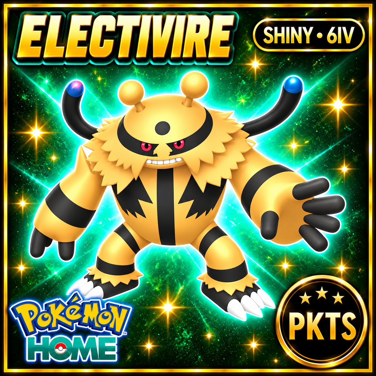 Shiny Electivire Pokémon HOME 6IV Competitive Battle Ready - Image 1