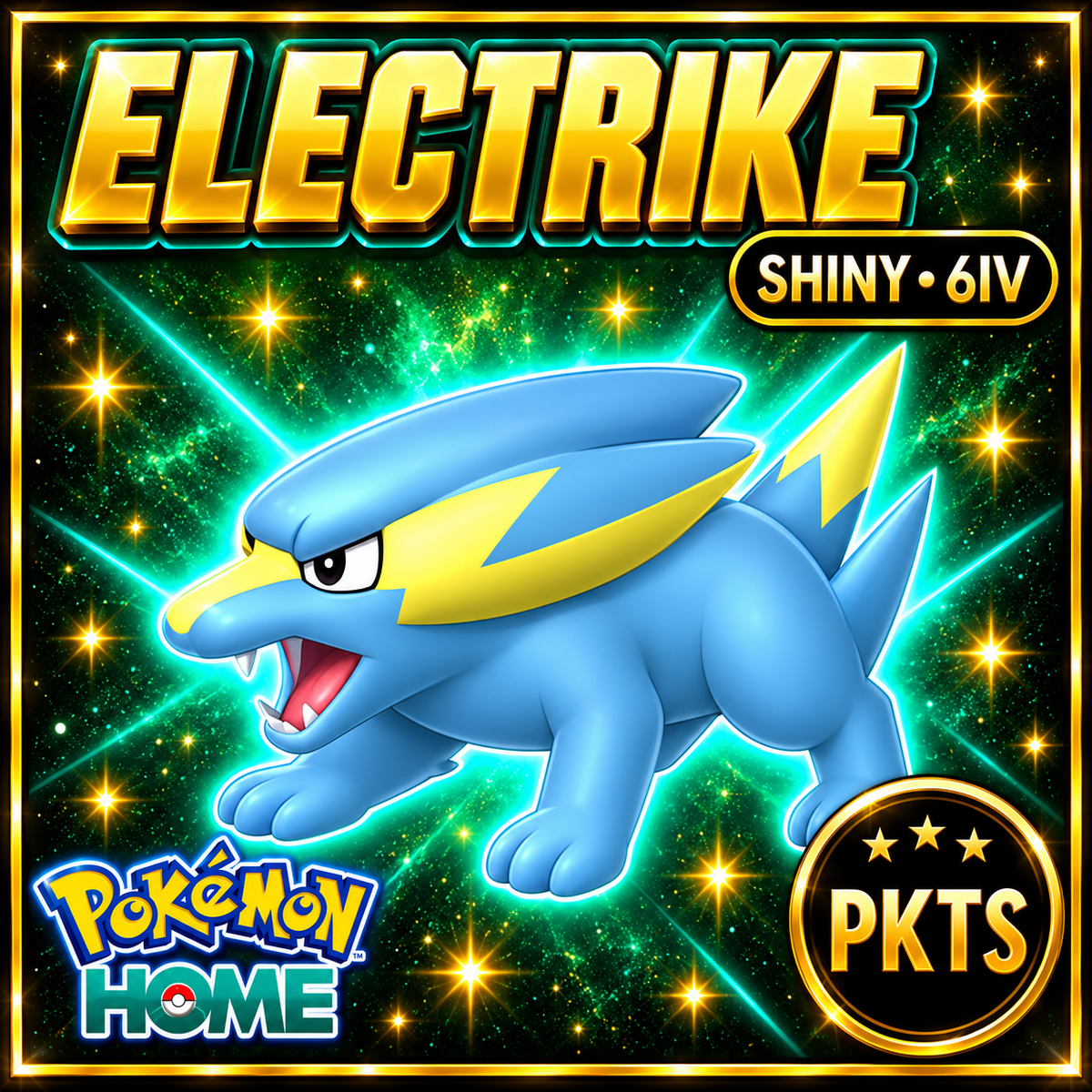 Shiny Electrike Pokémon HOME 6IV Competitive Battle Ready - Image 1