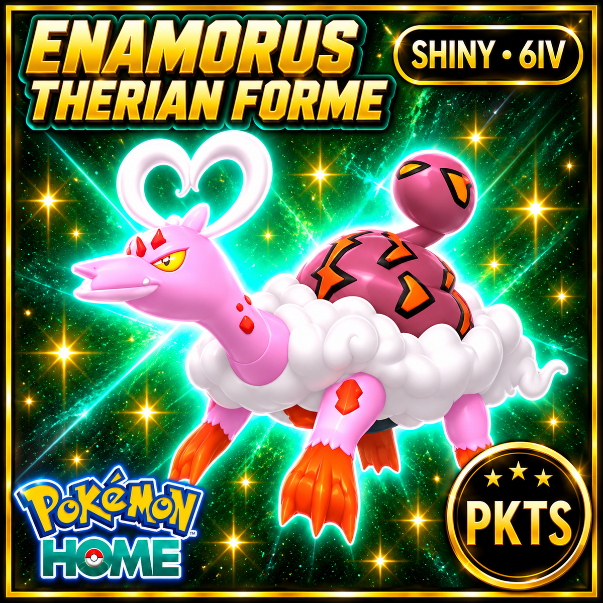Shiny Enamorus Therian Forme Pokémon HOME 6IV Competitive Battle Ready - Image 1
