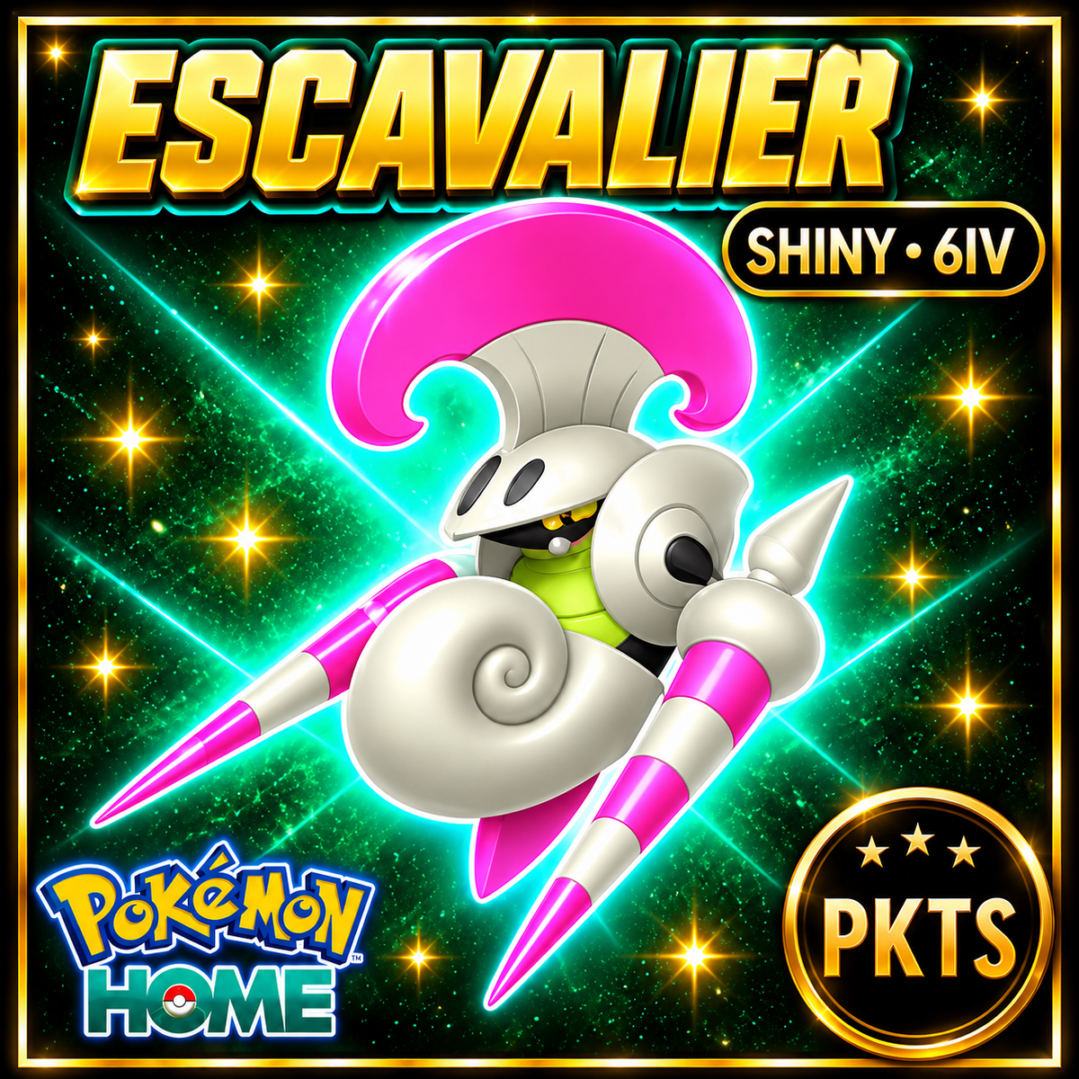 Shiny Escavalier Pokémon HOME 6IV Competitive Battle Ready - Image 1