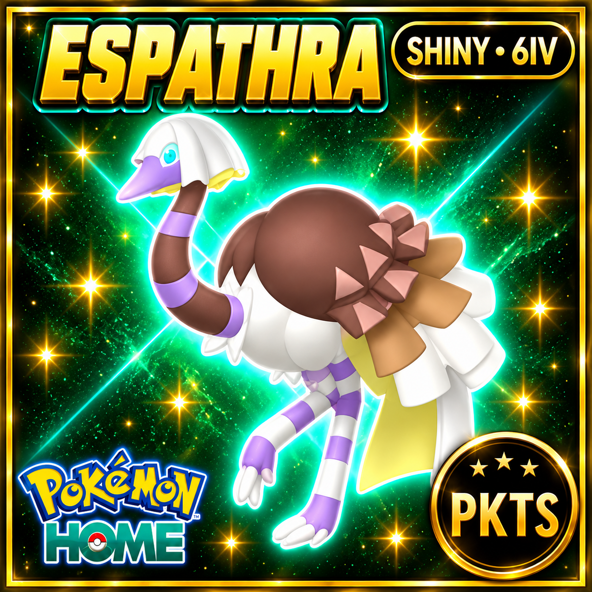 Shiny Espathra Pokémon HOME 6IV Competitive Battle Ready - Image 1