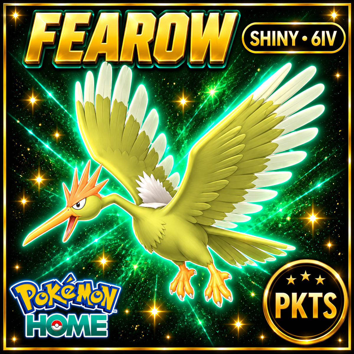 Shiny Fearow Pokémon HOME 6IV Competitive Battle Ready - Image 1