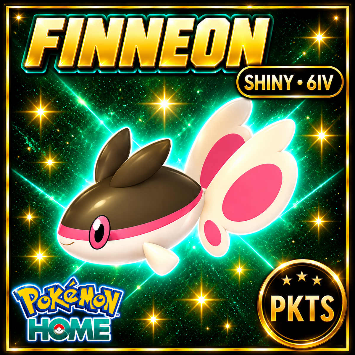 Shiny Finneon Pokémon HOME 6IV Competitive Battle Ready - Image 1
