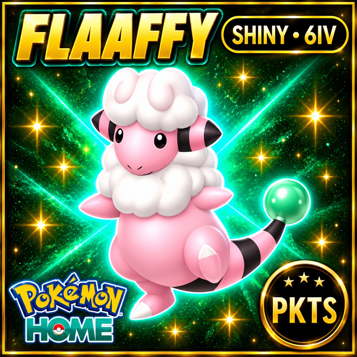 Shiny Flaaffy Pokémon HOME 6IV Competitive Battle Ready - Image 1