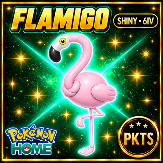 Shiny Flamigo Pokémon HOME 6IV Competitive Battle Ready - Image 1