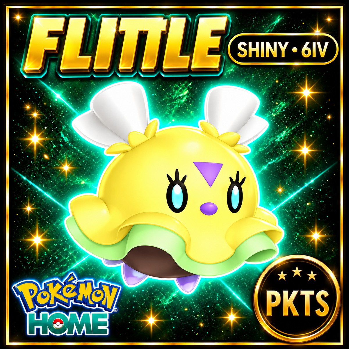 Shiny Flittle Pokémon HOME 6IV Competitive Battle Ready - Image 1