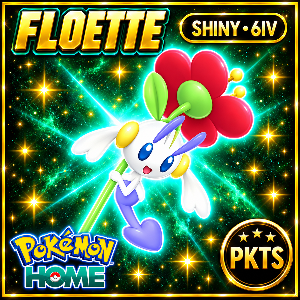 Shiny Floette Pokémon HOME 6IV Competitive Battle Ready - Image 1