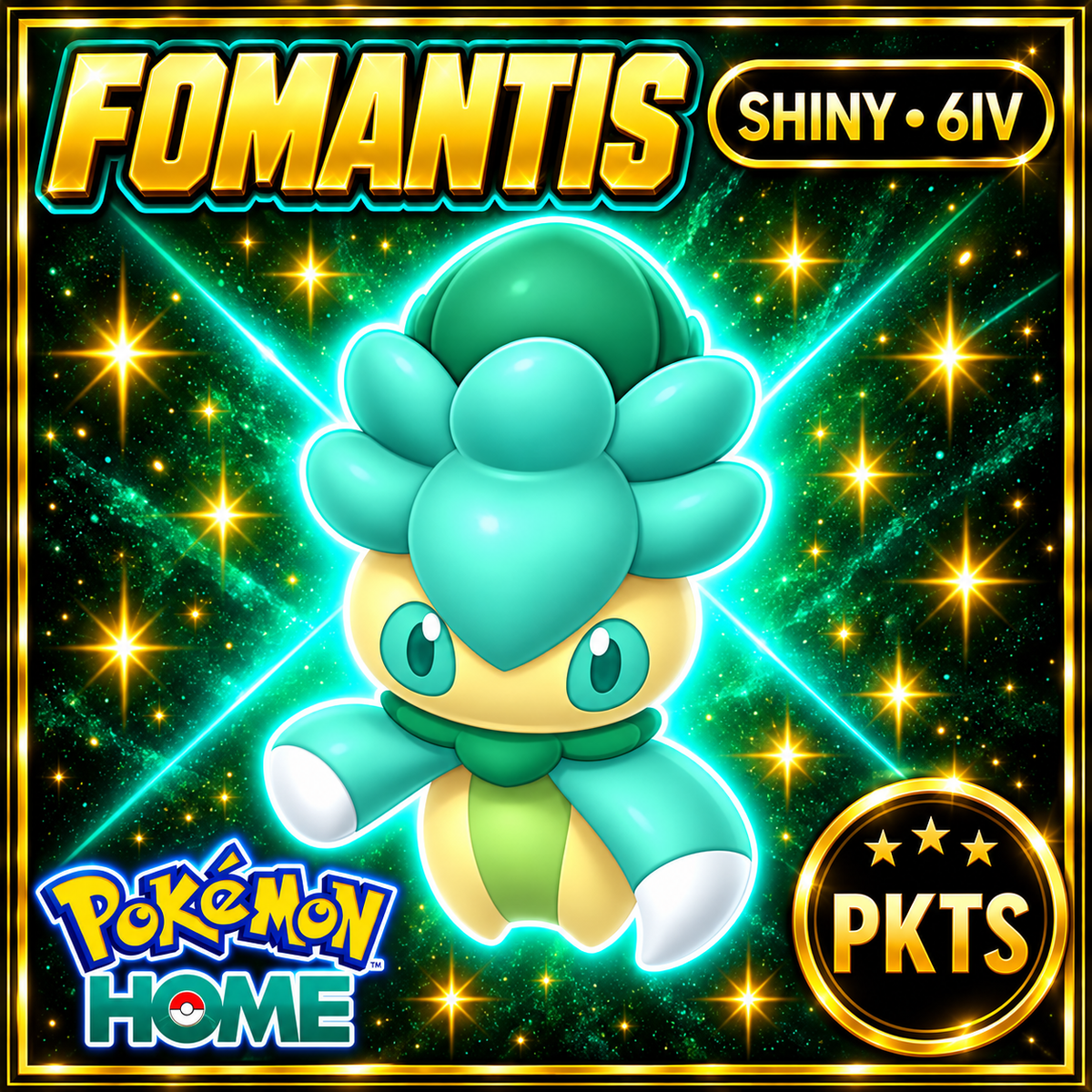 Shiny Fomantis Pokémon HOME 6IV Competitive Battle Ready - Image 1