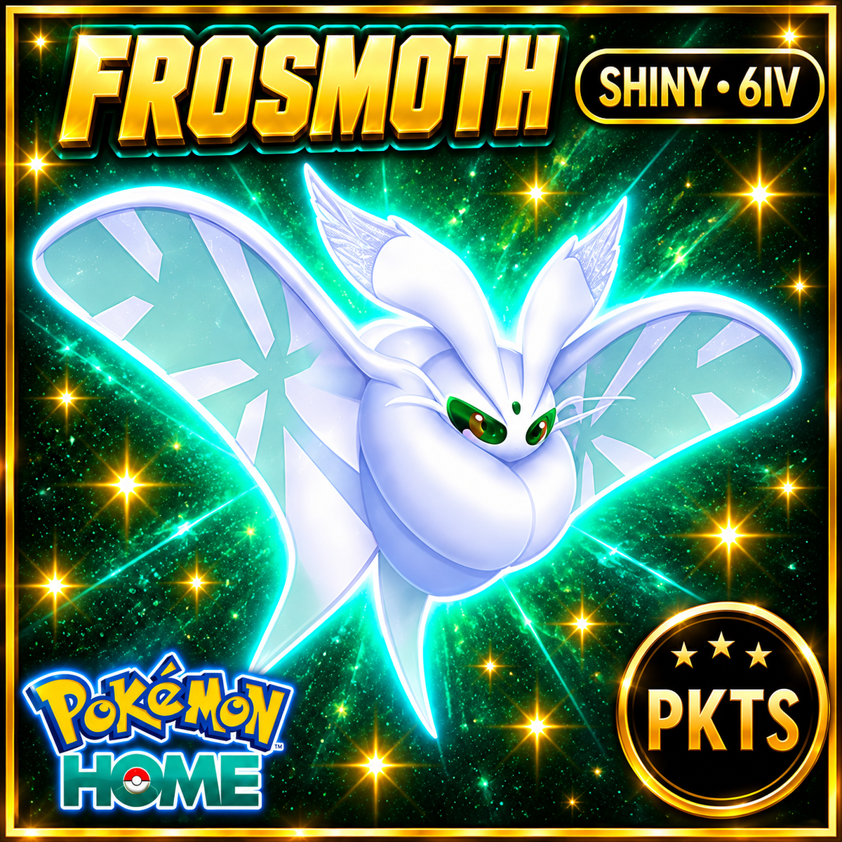 Shiny Frosmoth Pokémon HOME 6IV Competitive Battle Ready - Image 1