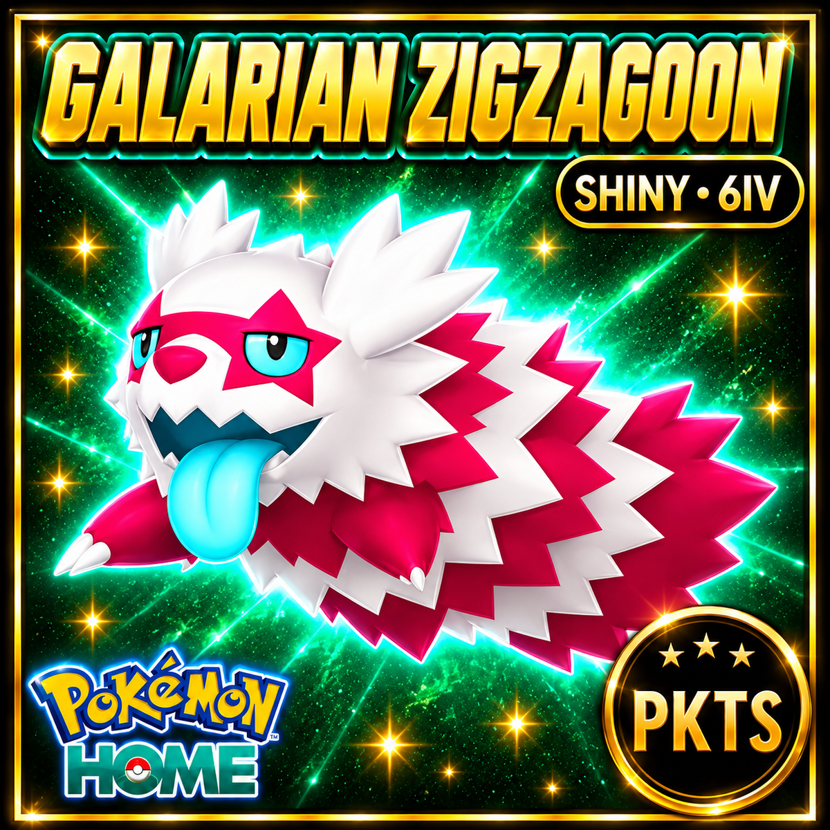 Shiny Galarian Zigzagoon Pokémon HOME 6IV Competitive Battle Ready - Image 1