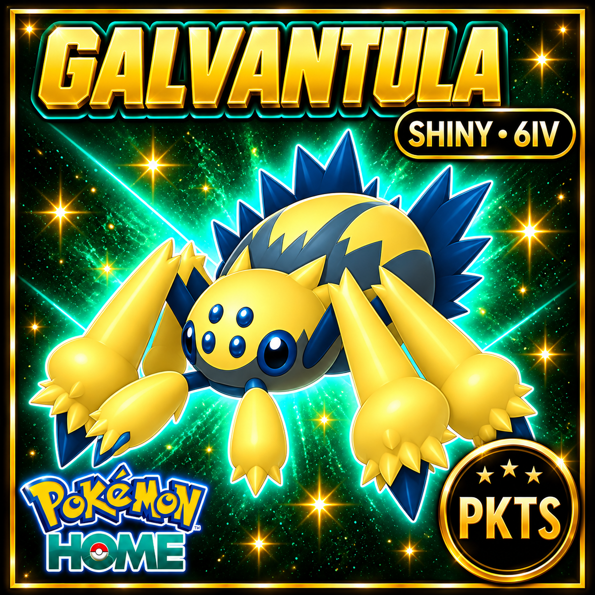 Shiny Galvantula Pokémon HOME 6IV Competitive Battle Ready - Image 1