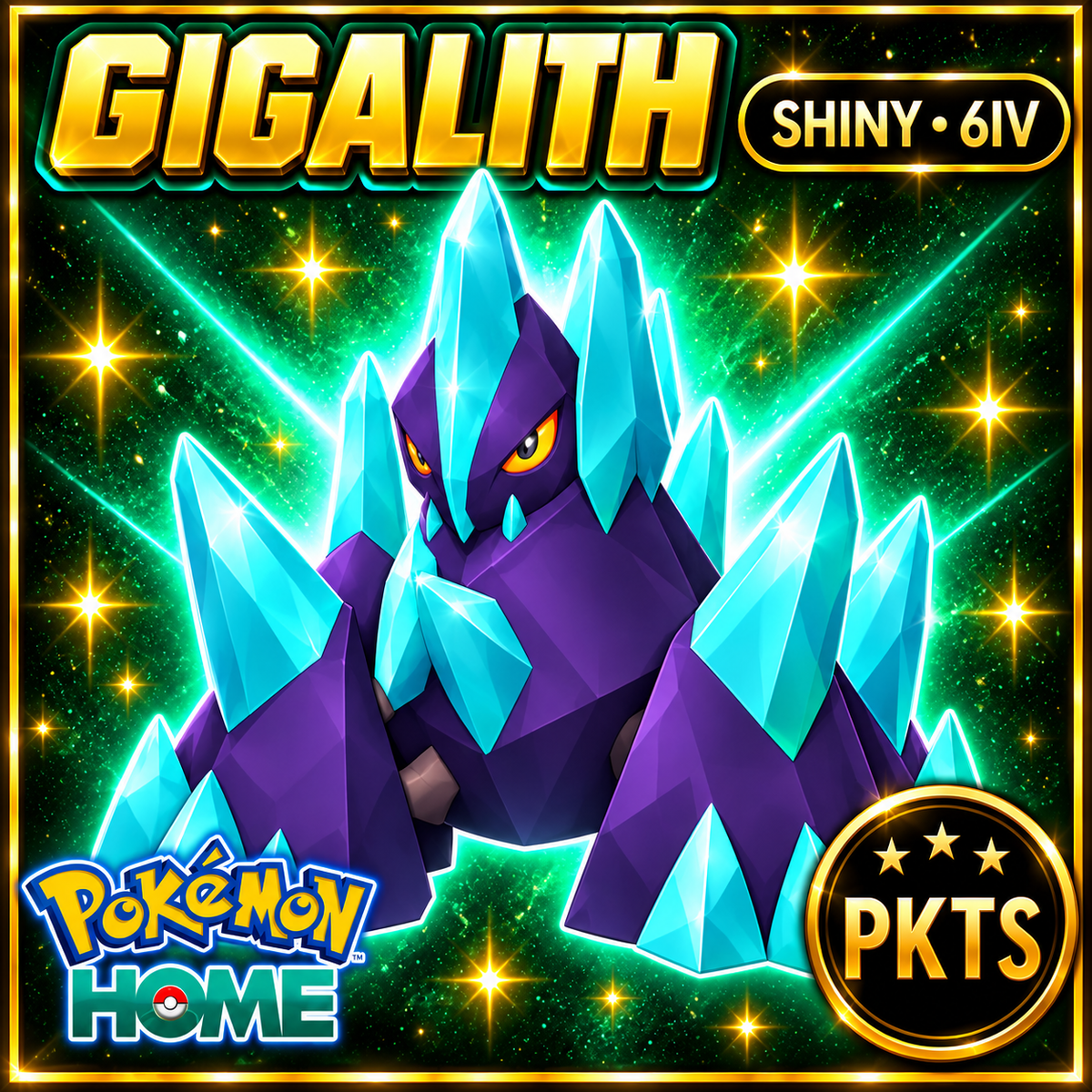 Shiny Gigalith Pokémon HOME 6IV Competitive Battle Ready - Image 1