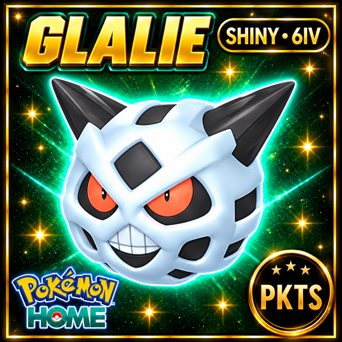 Shiny Glalie Pokémon HOME 6IV Competitive Battle Ready - Image 1