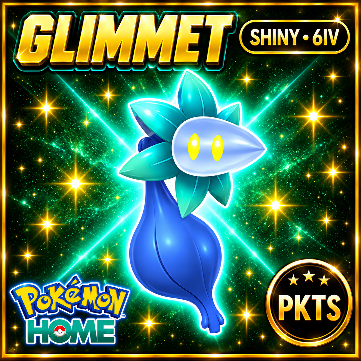 Shiny Glimmet Pokémon HOME 6IV Competitive Battle Ready - Image 1