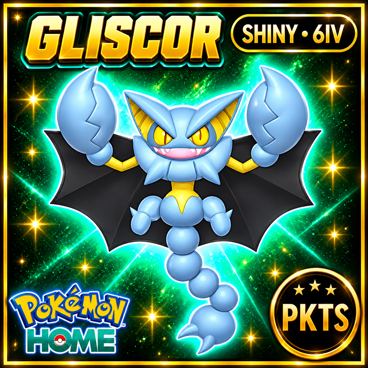 Shiny Gliscor Pokémon HOME 6IV Competitive Battle Ready - Image 1