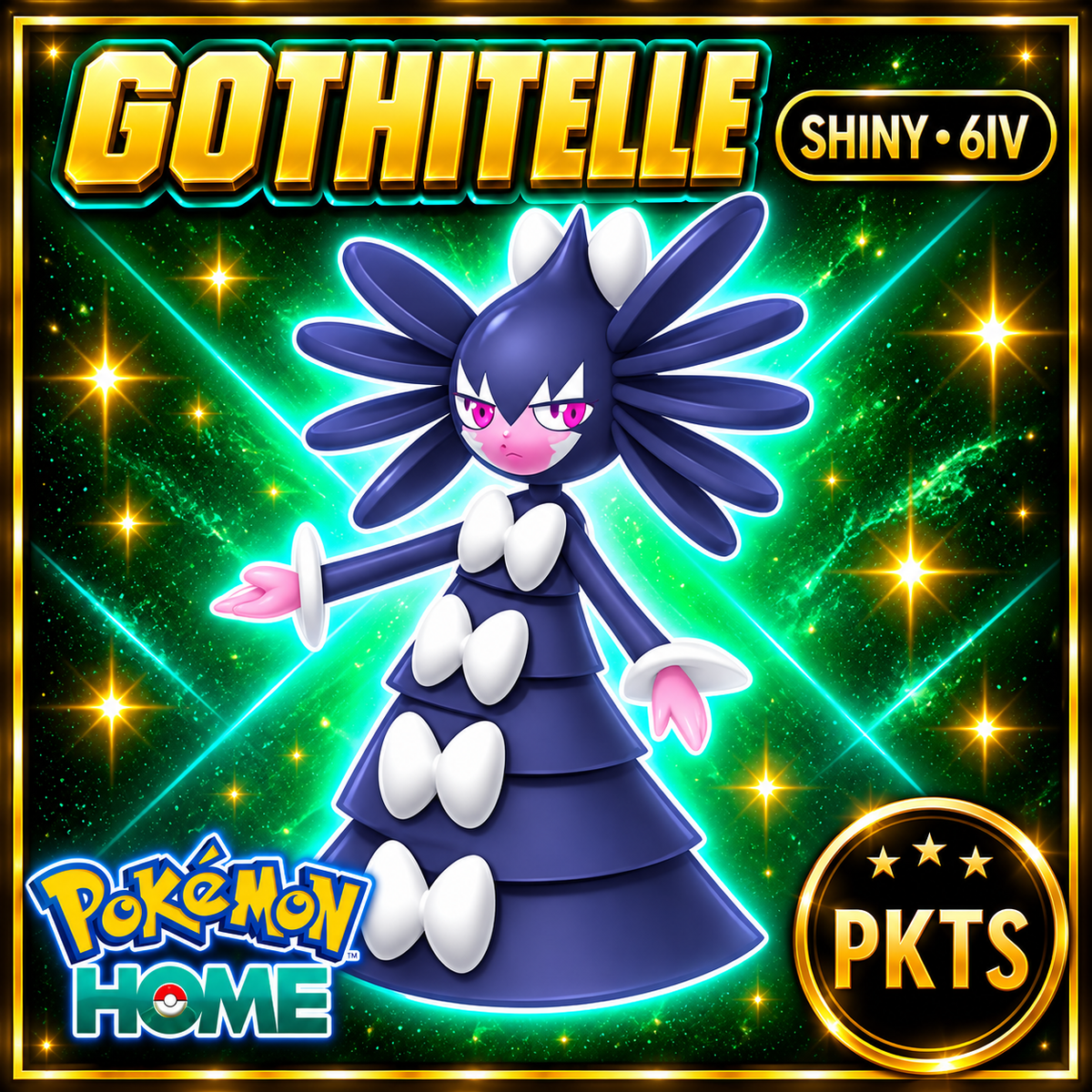 Shiny Gothitelle Pokémon HOME 6IV Competitive Battle Ready - Image 1