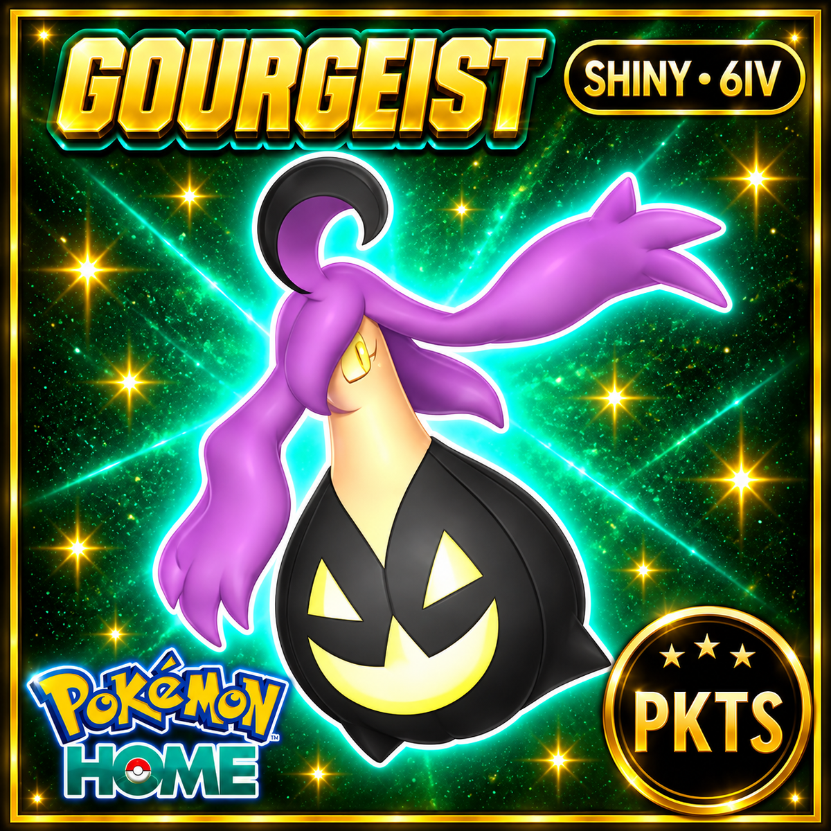 Shiny Gourgeist Pokémon HOME 6IV Competitive Battle Ready - Image 1