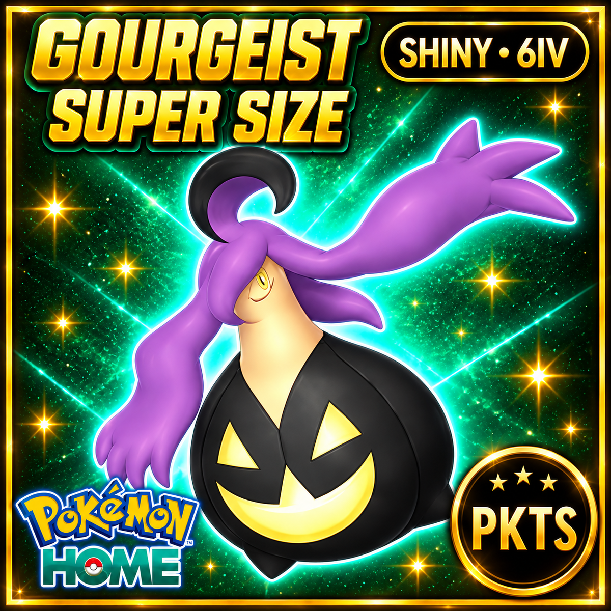 Shiny Gourgeist Super Size Pokémon HOME 6IV Competitive Battle Ready - Image 1