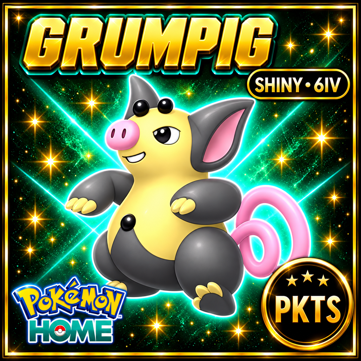 Shiny Grumpig Pokémon HOME 6IV Competitive Battle Ready - Image 1